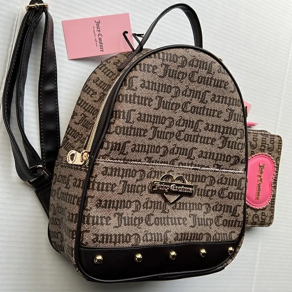 Juicy Couture Glam Backpack & Wallet in Brown